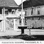 Pascoag - Fountain Square (b&w)
