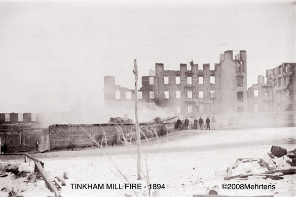 1894 Fire at Tinkham Mill