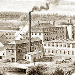 1890 Etching of the Tinkham Mills